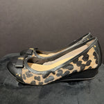 Load image into Gallery viewer, Cole Haan Patent Calf Hair Leopard Wedge SHOES 8
