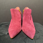 Load image into Gallery viewer, Vince Camuto Suede Fun Heel Zip BOOTIES 7.5
