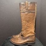 Load image into Gallery viewer, Frye Distressed Tall Braid Back BOOTS 6.5
