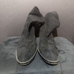 Load image into Gallery viewer, Saks FIfth Ave Faux Suede Sock BOOTIES 6.5
