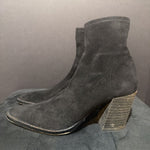 Load image into Gallery viewer, Saks FIfth Ave Faux Suede Sock BOOTIES 6.5
