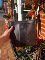 Load image into Gallery viewer, Coach Leather Monogrammed Crossbody
