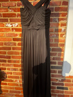 Load image into Gallery viewer, Alfred Sung Crossed Pleated Sleeveless Evening Gown (Size 16)
