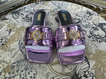 Load image into Gallery viewer, Versace Metallic Slip On Shoes - Size 8
