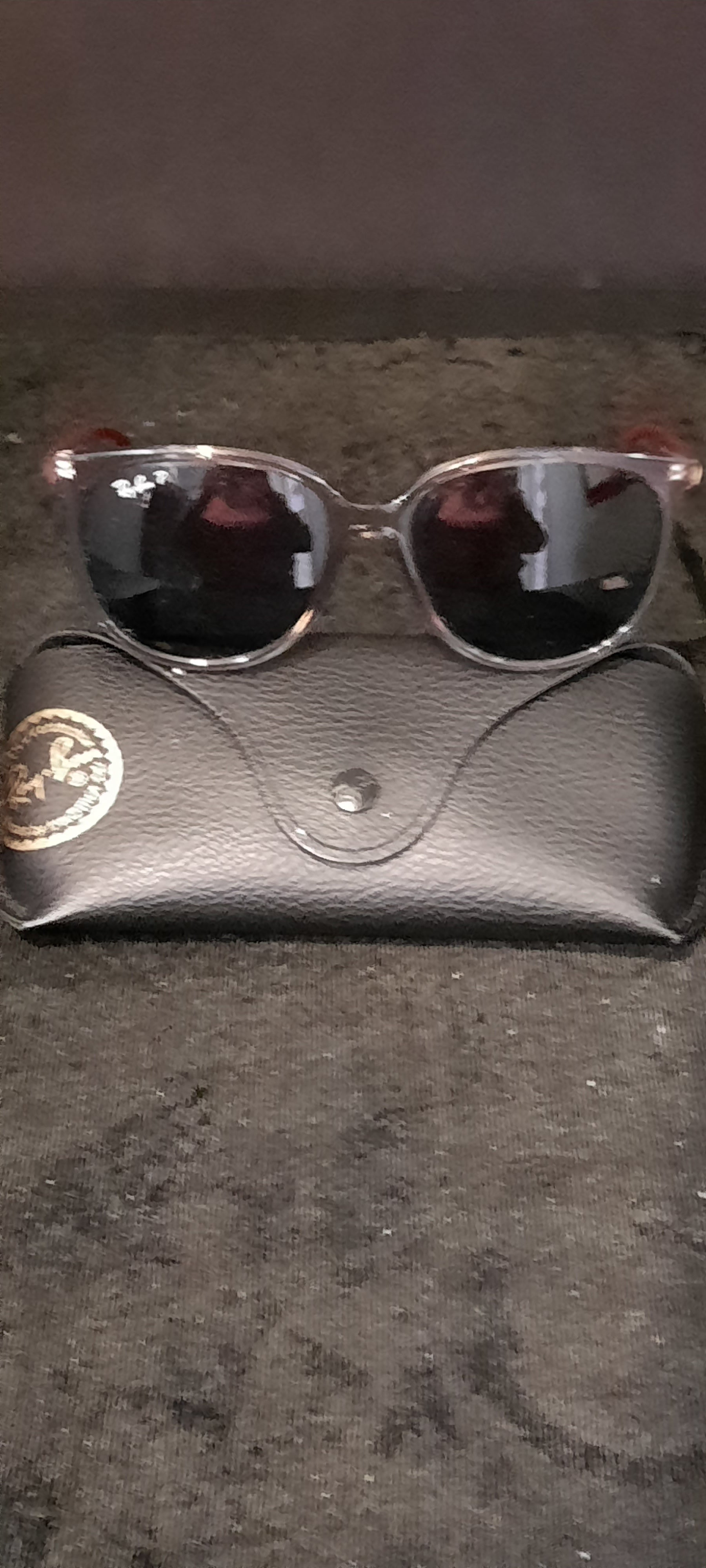 RayBan Round Polar Sunglasses with Case