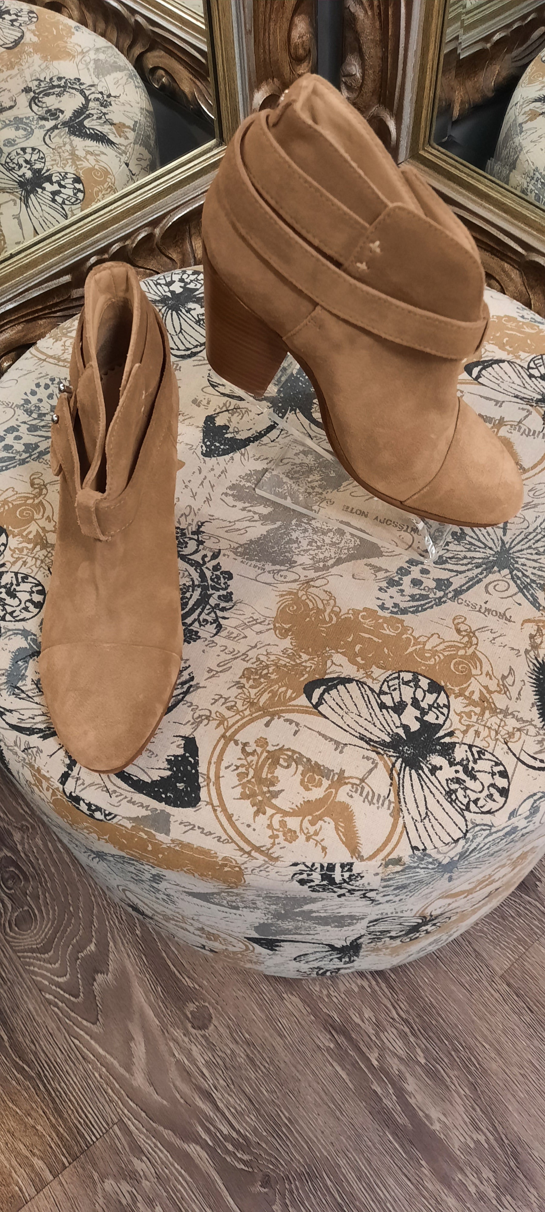 Rag & Bone Suede Heeled Booties -Size 37.5