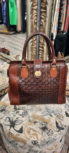 Brahmin Vintage Woven Top Handle Handbag